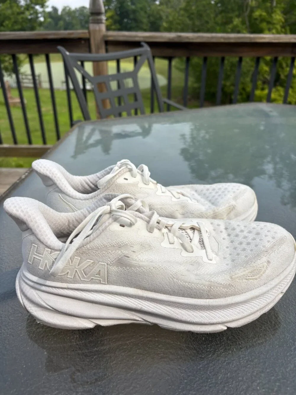 Hoka One One Clifton 9 Women's Size 8.5B (Medium) Running/Walking Shoes White